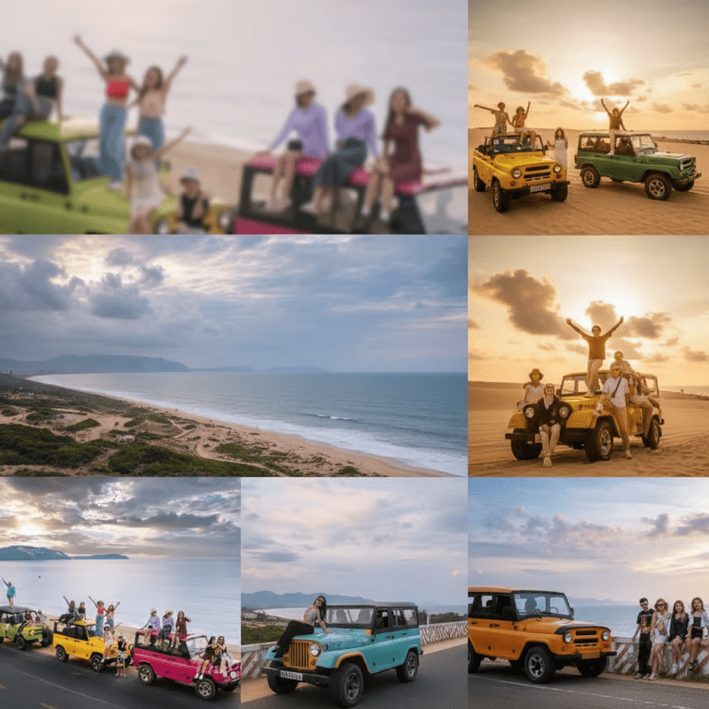 Đồi C&aacute;t Mũi N&eacute; l&agrave; điểm dừng ch&acirc;n quen thuộc trong c&aacute;c tour kh&aacute;m ph&aacute; Mũi N&eacute; bằng xe Jeep